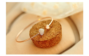 New Fashion Adjustable Crystal Double Heart