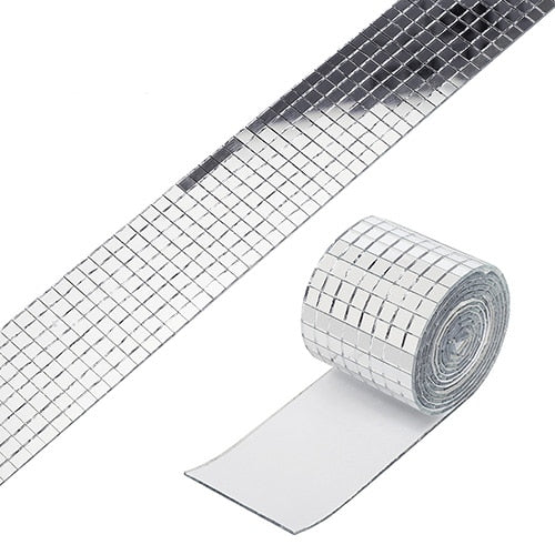 Self-Adhesive Mini Square Glass Real Glass Mirrors Mosaic Tiles Decorative Craft Wall Stickers for DIY Handmade Home Decoration