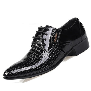 Men's Dress Shoe Snakeskin Grain Leather Men Wedding Oxford Shoes Lace-Up Office Suit Men's Casual Shoes Luxury Italian 320