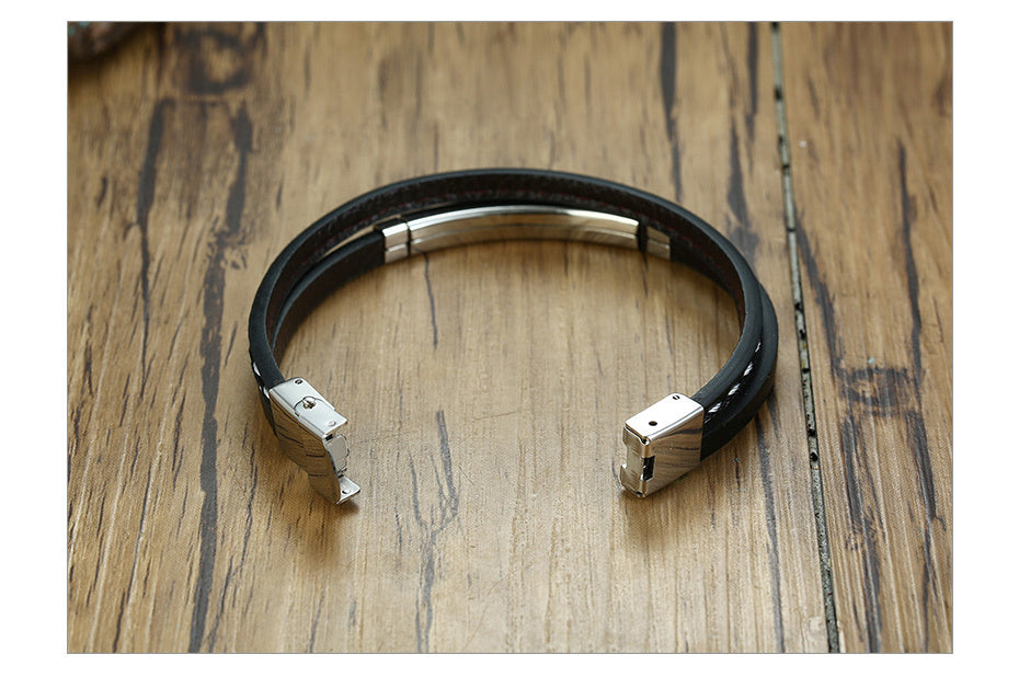 Vnox Multi Layer Leather Bracelets