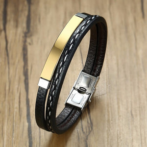 Vnox Multi Layer Leather Bracelets