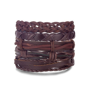 Leather Bracelet Fashion Hand-knitted