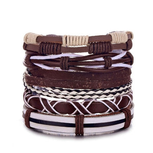 Leather Bracelet Fashion Hand-knitted