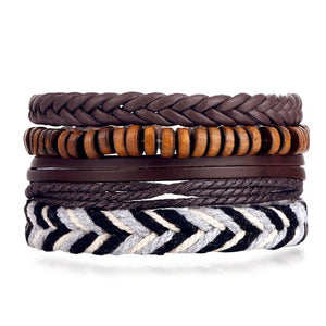 Leather Bracelet Fashion Hand-knitted