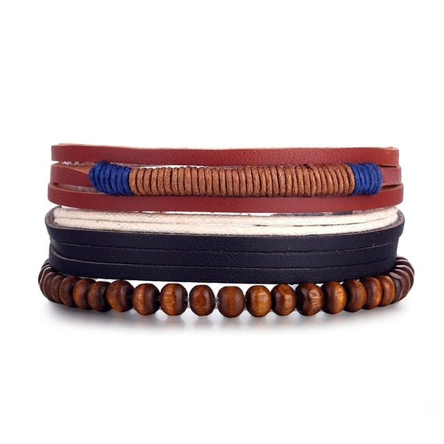 Leather Bracelet Fashion Hand-knitted