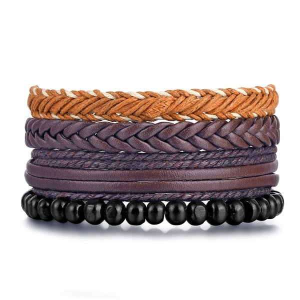 Leather Bracelet Fashion Hand-knitted