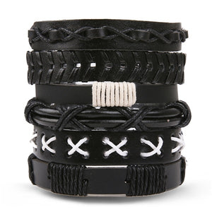 Leather Bracelet Fashion Hand-knitted