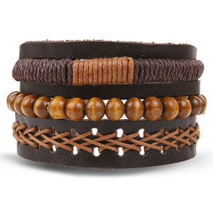 Leather Bracelet Fashion Hand-knitted