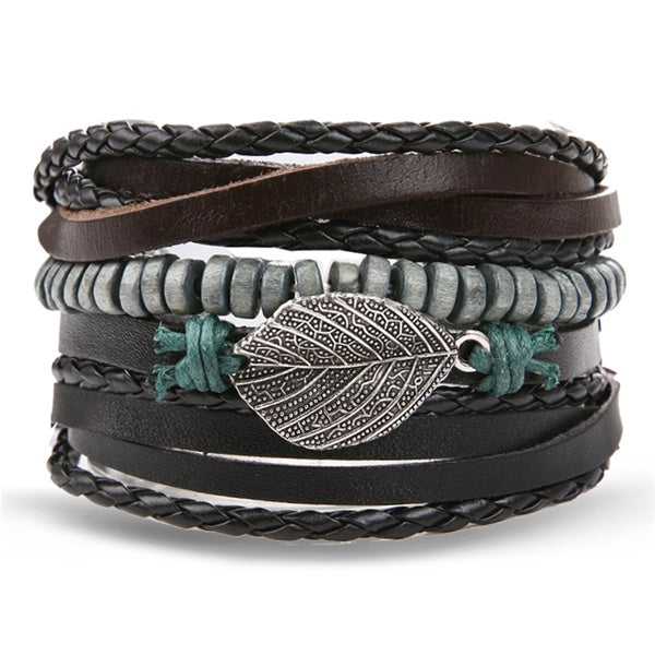 Leather Bracelet Fashion Hand-knitted