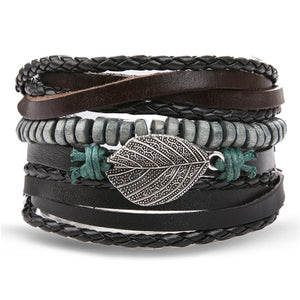 Leather Bracelet Fashion Hand-knitted