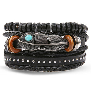 Leather Bracelet Fashion Hand-knitted