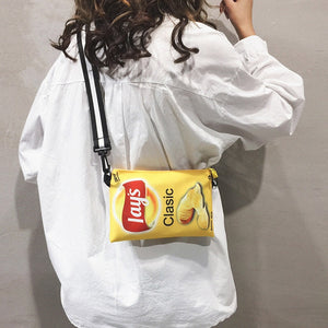 Funny Potato Chips Crossbody Handbag