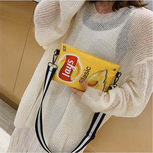 Funny Potato Chips Crossbody Handbag