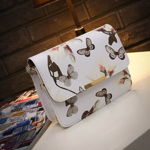 Women Floral Leather Shoulder Bag