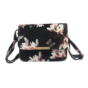 Women Floral Leather Shoulder Bag