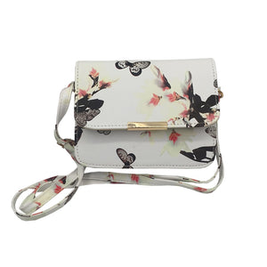 Women Floral Leather Shoulder Bag