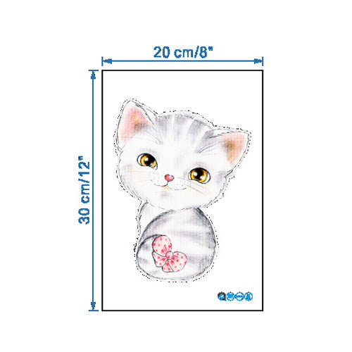 Very cute cartoon kitten Wall Sticker for Bathroom Toilet Living Room Home decoration art Decals Poster wallpaper mural Stickers