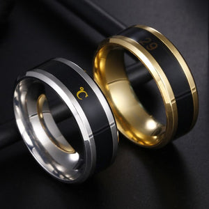 Ring for Lovers Smart Temperature Ring Mood Temperature Display Men Women Ring Perfect Gift Delicate Elegant