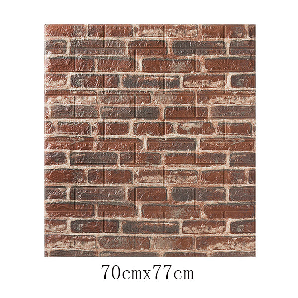 PE Foam 3D Retro Simulated Brick Wall Stickers Waterproof Self-adhesive DIY Wallpaper for Living Room Kids Bedroom Wall Decor