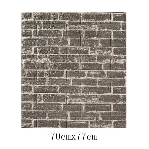 PE Foam 3D Retro Simulated Brick Wall Stickers Waterproof Self-adhesive DIY Wallpaper for Living Room Kids Bedroom Wall Decor