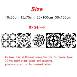 10/15/20/30cm Retro Pattern Tile Floor Sticker PVC Bathroom Kitchen Waterproof Wall Stickers Home Decor TV Sofa Wall Art Mural