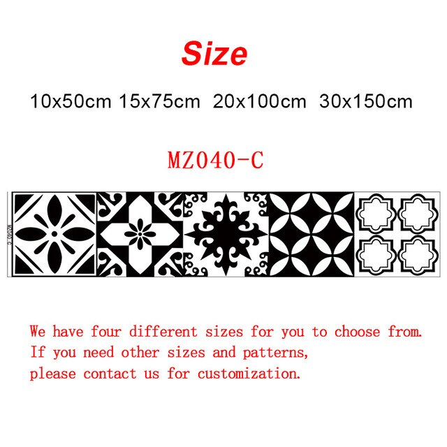 10/15/20/30cm Retro Pattern Tile Floor Sticker PVC Bathroom Kitchen Waterproof Wall Stickers Home Decor TV Sofa Wall Art Mural