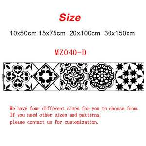 10/15/20/30cm Retro Pattern Tile Floor Sticker PVC Bathroom Kitchen Waterproof Wall Stickers Home Decor TV Sofa Wall Art Mural