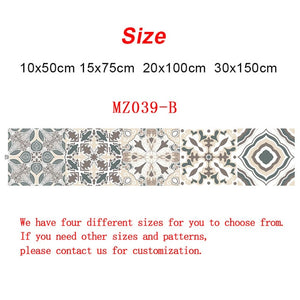 10/15/20/30cm Retro Pattern Tile Floor Sticker PVC Bathroom Kitchen Waterproof Wall Stickers Home Decor TV Sofa Wall Art Mural