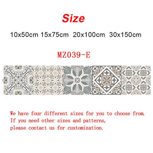 10/15/20/30cm Retro Pattern Tile Floor Sticker PVC Bathroom Kitchen Waterproof Wall Stickers Home Decor TV Sofa Wall Art Mural