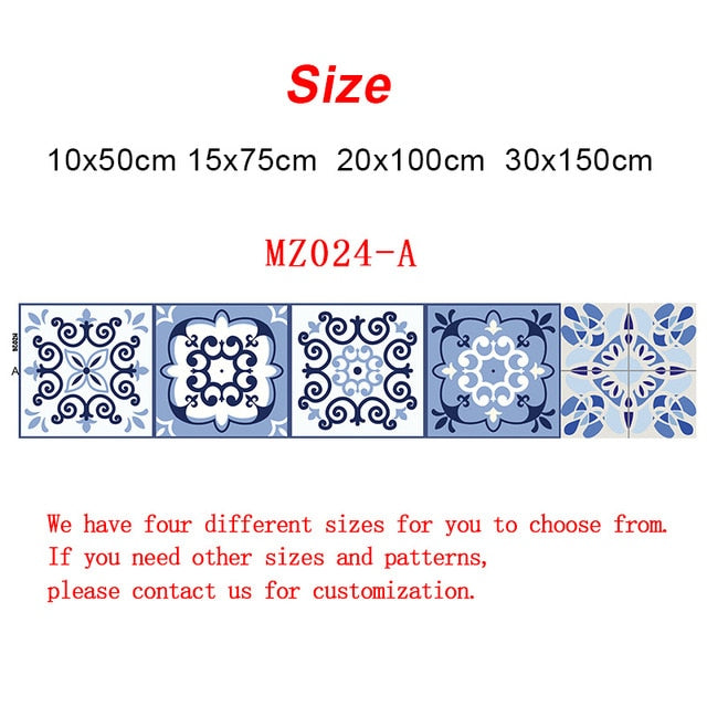 10/15/20/30cm Retro Pattern Tile Floor Sticker PVC Bathroom Kitchen Waterproof Wall Stickers Home Decor TV Sofa Wall Art Mural