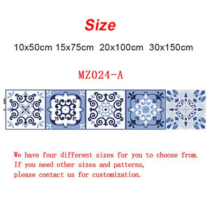 10/15/20/30cm Retro Pattern Tile Floor Sticker PVC Bathroom Kitchen Waterproof Wall Stickers Home Decor TV Sofa Wall Art Mural