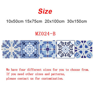 10/15/20/30cm Retro Pattern Tile Floor Sticker PVC Bathroom Kitchen Waterproof Wall Stickers Home Decor TV Sofa Wall Art Mural