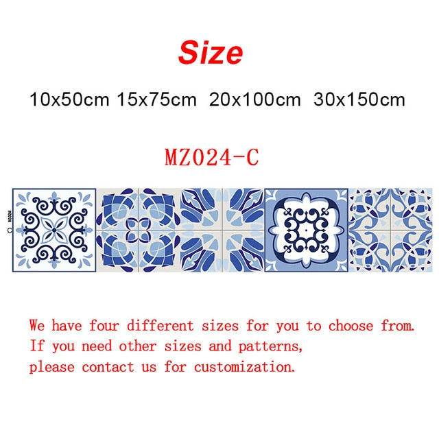 10/15/20/30cm Retro Pattern Tile Floor Sticker PVC Bathroom Kitchen Waterproof Wall Stickers Home Decor TV Sofa Wall Art Mural