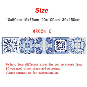 10/15/20/30cm Retro Pattern Tile Floor Sticker PVC Bathroom Kitchen Waterproof Wall Stickers Home Decor TV Sofa Wall Art Mural