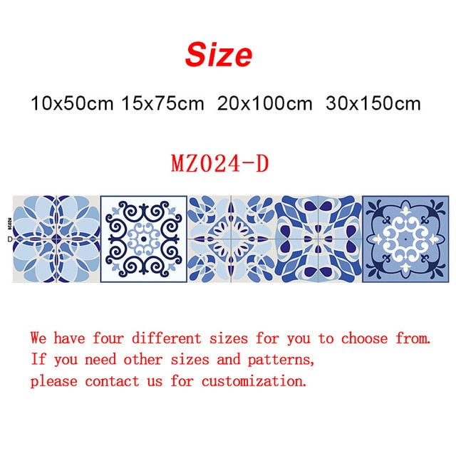 10/15/20/30cm Retro Pattern Tile Floor Sticker PVC Bathroom Kitchen Waterproof Wall Stickers Home Decor TV Sofa Wall Art Mural