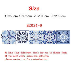 10/15/20/30cm Retro Pattern Tile Floor Sticker PVC Bathroom Kitchen Waterproof Wall Stickers Home Decor TV Sofa Wall Art Mural