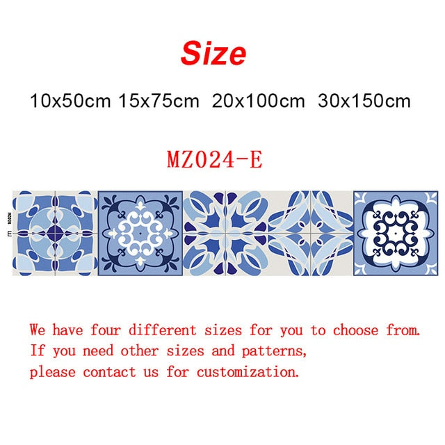 10/15/20/30cm Retro Pattern Tile Floor Sticker PVC Bathroom Kitchen Waterproof Wall Stickers Home Decor TV Sofa Wall Art Mural