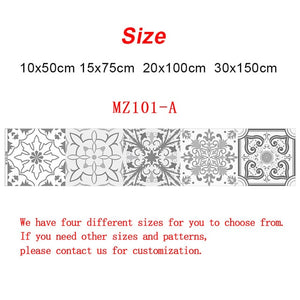 10/15/20/30cm Retro Pattern Tile Floor Sticker PVC Bathroom Kitchen Waterproof Wall Stickers Home Decor TV Sofa Wall Art Mural