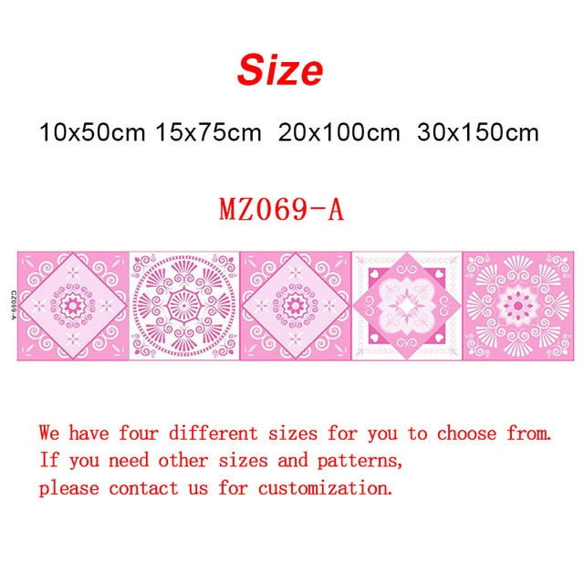 10/15/20/30cm Retro Pattern Tile Floor Sticker PVC Bathroom Kitchen Waterproof Wall Stickers Home Decor TV Sofa Wall Art Mural