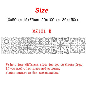 10/15/20/30cm Retro Pattern Tile Floor Sticker PVC Bathroom Kitchen Waterproof Wall Stickers Home Decor TV Sofa Wall Art Mural