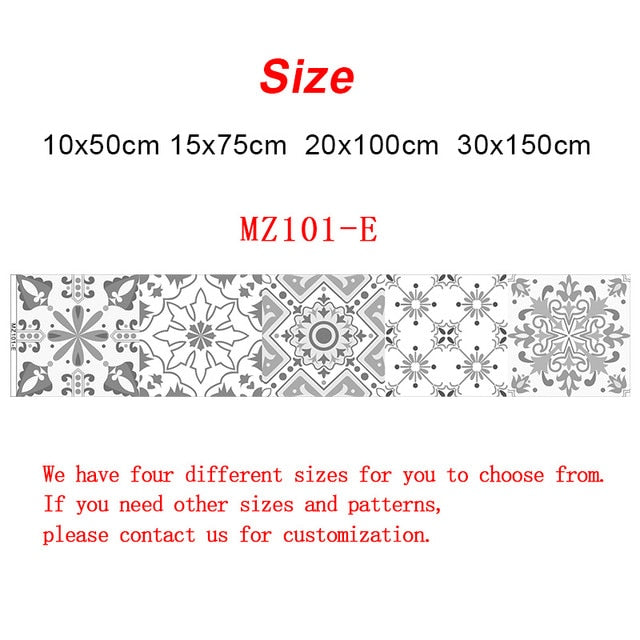 10/15/20/30cm Retro Pattern Tile Floor Sticker PVC Bathroom Kitchen Waterproof Wall Stickers Home Decor TV Sofa Wall Art Mural