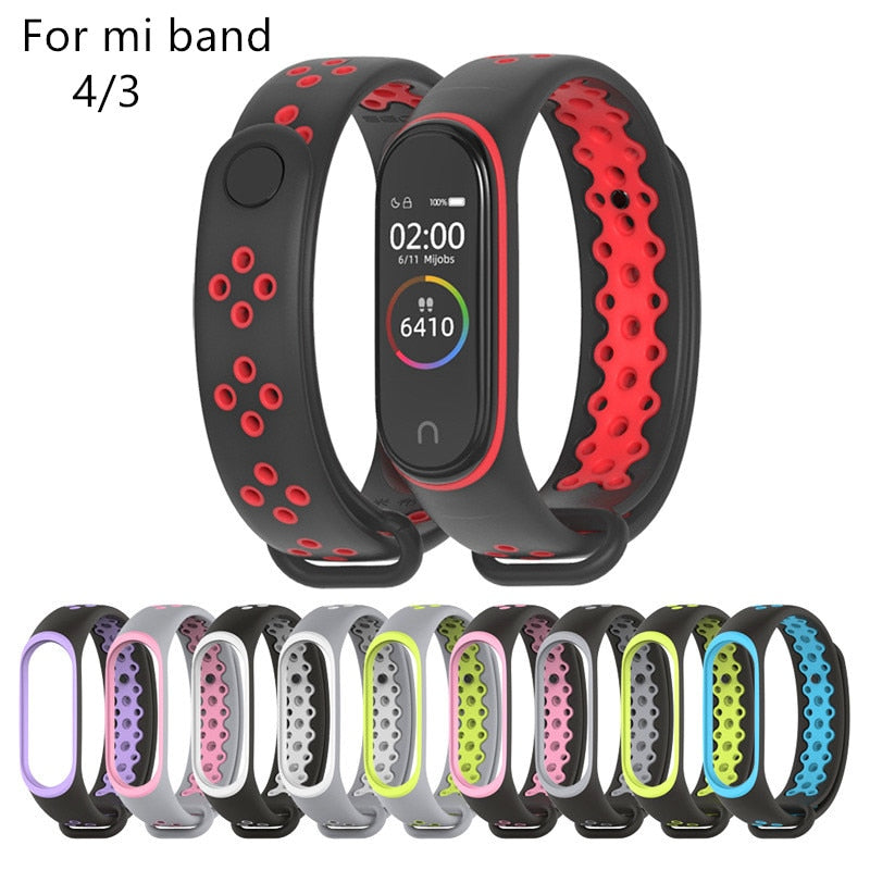 Mi Band 3 4 Strap Bracelet wrist  wach xiomi Mi band3 4 accessories smart brtacelet sport Silicone Strap for Xiaomi mi band 4 3