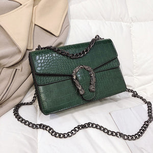 2019 New  Shoulder Bag Chains Messenger Bag Fashion Girls Casual Handbag Simple Leisure Personality Small Square Women Bag