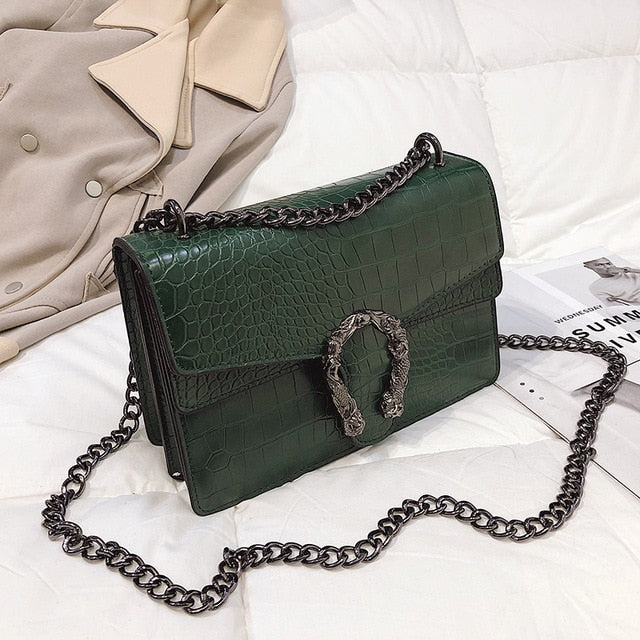 2019 New  Shoulder Bag Chains Messenger Bag Fashion Girls Casual Handbag Simple Leisure Personality Small Square Women Bag