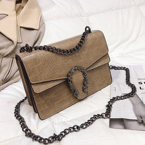 2019 New  Shoulder Bag Chains Messenger Bag Fashion Girls Casual Handbag Simple Leisure Personality Small Square Women Bag