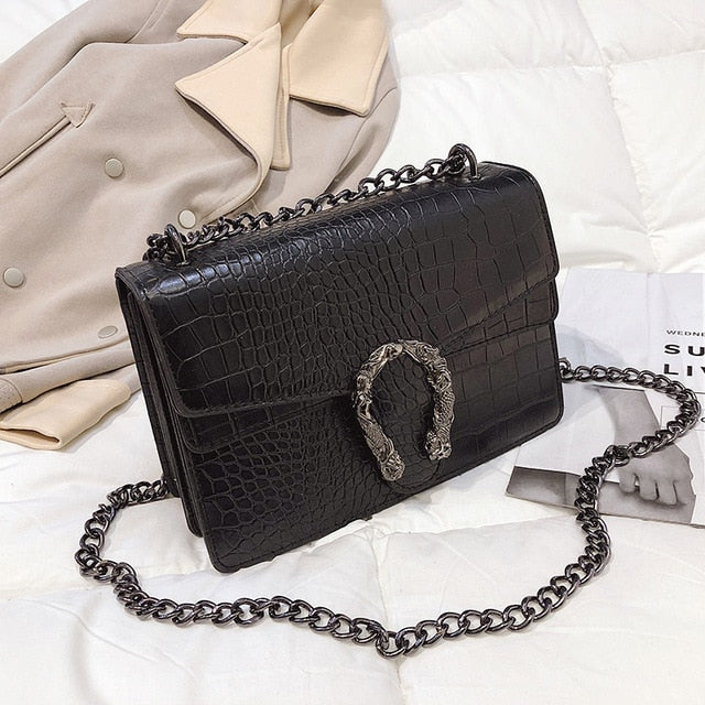 2019 New  Shoulder Bag Chains Messenger Bag Fashion Girls Casual Handbag Simple Leisure Personality Small Square Women Bag