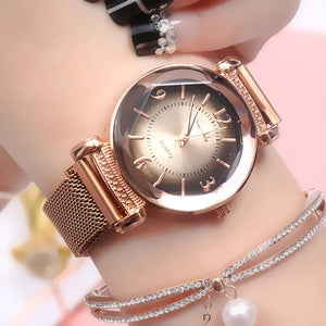 Women Watch Gradient Dial Milan Strap Luxury Fashion Ladies Watch Women Dress Watches Party Decoration Gifts