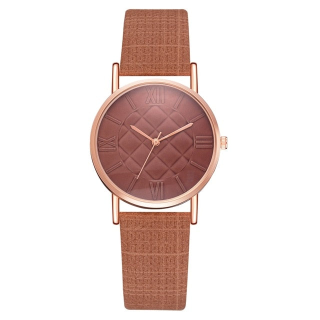 Fashion Women Leather Band Dress Quartz Wrist Watches Luxury Top Brand White Casual Ladies Wristwatch Relogio Feminino