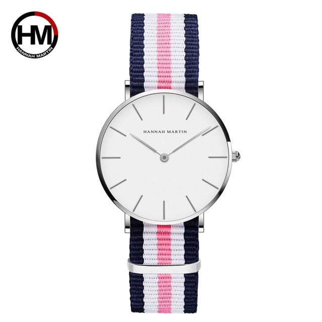 Dropshipping Japan Quartz Simple Women Fashion Watch White Leather Strap Ladies Wrist Watches Brand Waterproof Wristwatch 36mm