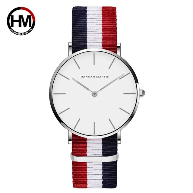 Dropshipping Japan Quartz Simple Women Fashion Watch White Leather Strap Ladies Wrist Watches Brand Waterproof Wristwatch 36mm